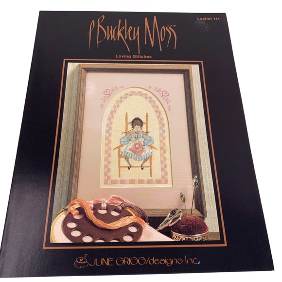 Set of Three (3) “P. Buckley Moss” Vintage Counted Cross Stitch Pattern Leaflets - Picture 8 of 10